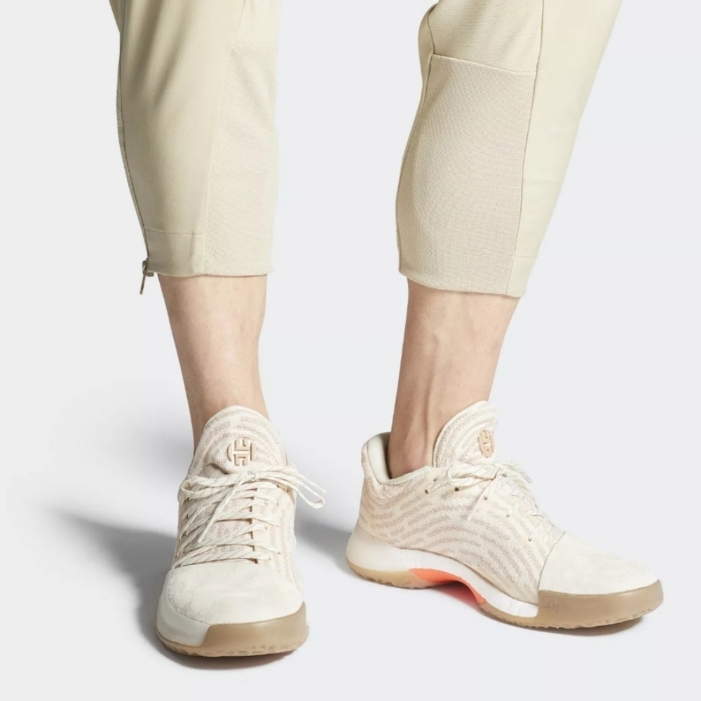 Adidas James‎ Harden Vol 1 Primeknit Chalk Beige Basketball Shoes - Size 18